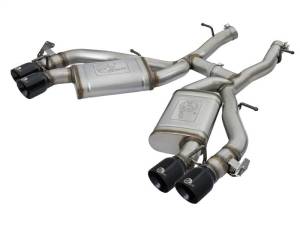 aFe MACHForce XP 3in 304 SS Axle-Back Exhaust Dual Exhaust (NPP) w/ Black Tips 16-17 Camaro SS V8 - 49-34068-B