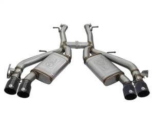 aFe - aFe MACHForce XP 3in 304 SS Axle-Back Exhaust Dual Exhaust (NPP) w/ Black Tips 16-17 Camaro SS V8 - 49-34068-B - Image 2