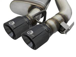 aFe - aFe MACHForce XP 3in 304 SS Axle-Back Exhaust Dual Exhaust (NPP) w/ Black Tips 16-17 Camaro SS V8 - 49-34068-B - Image 4