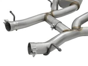 aFe - aFe MACHForce XP 3in 304 SS Axle-Back Exhaust Dual Exhaust (NPP) w/ Black Tips 16-17 Camaro SS V8 - 49-34068-B - Image 5