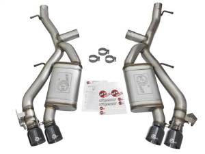 aFe - aFe MACHForce XP 3in 304 SS Axle-Back Exhaust Dual Exhaust (NPP) w/ Black Tips 16-17 Camaro SS V8 - 49-34068-B - Image 6