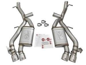 aFe - aFe MACHForce XP 3in 304 SS Axle-Back Dual Exhaust (NPP) w/ Polished Tips 16-17 Camro SS V8-6.2L - 49-34068-P - Image 3