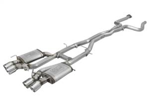 aFe MACHForce XP 3in 304 SS Cat-Back Dual Mode Exhaust w/ Polished Tips 16-17 Cadillac ATS-V V6-3.6L - 49-34078-P