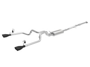 aFe Vulcan Series 3-2.5in 304SS Exhaust Cat-Back w/Blk Tips 2019 GM Silverado/Sierra 1500 L4-2.7L(t) - 49-34110-B