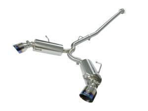 aFe Takeda Exhaust Axle-Back 13-15 Scion FRS / Subaru BRZ 304SS Blue Flame Dual Tips Exhaust - 49-36023-L