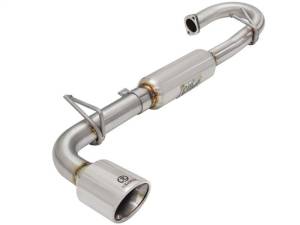 aFe 11-16 Scion TC L4-2.5L 304SS 2-1/4in to 2-1/2in Axle-Back Takeda Exhaust w/ Polished Tip - 49-36025-P