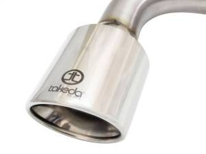 aFe - aFe 11-16 Scion TC L4-2.5L 304SS 2-1/4in to 2-1/2in Axle-Back Takeda Exhaust w/ Polished Tip - 49-36025-P - Image 4