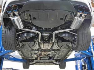 aFe - aFe Takeda 16-17 Lexus RC 200T 2.0L (t) 2in. SS Axle-Back Exhaust System w/Polished Blue Tips - 49-36037-L - Image 2