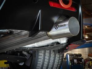 aFe - aFe POWER Takeda 2020 Toyota Supra L6-3.0L (t) 3.5in 304 SS CB Exhaust 4in Brushed Finish Tip - 49-36045-H - Image 4