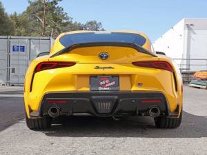 aFe - aFe POWER Takeda 2021 Toyota Supra 2.0L (t) 2.5in-3in 304 SS CB Exhaust w/ Carbon Tips - 49-36050-C - Image 4