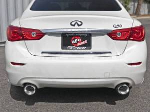 aFe - aFe Takeda 2.5in 304 SS Cat-Back Exhaust System w/ Polished Tips 16-18 Infiniti Q50 V6-3.0L (tt) - 49-36132NM-P - Image 2