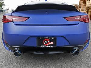 aFe - aFe POWER Takeda 2.5in 304 SS Axle-Back Exhaust w/ Blue Flame Tips 17-19 Infiniti Q60 V6-3.0L (tt) - 49-36133NM-L - Image 3