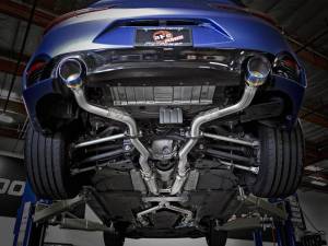 aFe - aFe POWER Takeda 2.5in 304 SS CB Exhaust w/ Blue Flame Tips 17-19 Infiniti Q60 V6-3.0L (tt) - 49-36134NM-L - Image 2