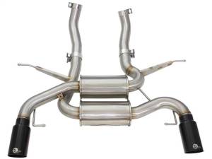 aFe - aFe MACHForce XP 2.5in Axle Back Stainless Exhaust w/ Black Tips 07-13 BMW 335i 3.0L L6 (E90/92) N55 - 49-36327-B - Image 2