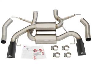 aFe - aFe MACHForce XP 2.5in Axle Back Stainless Exhaust w/ Black Tips 07-13 BMW 335i 3.0L L6 (E90/92) N55 - 49-36327-B - Image 3