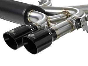 aFe - aFe MACH Force-Xp 3.5in. 304 SS C/B Exhaust System 15-18 BMW X5 M (F85) V8-4.4L (tt) - Black Tip - 49-36341-B - Image 6