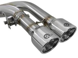 aFe - aFe MACH Force-Xp 3.5in. 304 SS C/B Exhaust w/o Muffler 15-18 BMW X5 M V8-4.4L (tt) - Polished Tip - 49-36342-P - Image 7