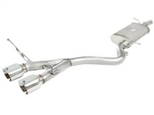 aFe MACHForce XP 2-1/2in SS-304 Cat-Back Exhausts w/ Polished Dual Tips 2008 VW Golf R32 V6-3.2L MKV - 49-36408-P