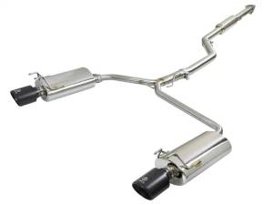 aFe Takeda Exhaust 304SS Dual Cat-Back w/ Black Tips 13-17 Honda Accord LX/EX/EX-L Sedan L4 2.4L - 49-36605-B