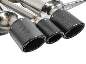 aFe - aFe POWER Takeda 2-1/2in to 2-1/4in 304SS Catback Dual-Exit Exhaust 17+ Honda Civic Type R w/CF Tips - 49-36616-C - Image 5