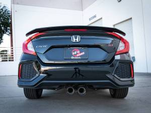 aFe - aFe Takeda 2.5in 304SS Cat-Back Exhaust System w/ Carbon Tips 17-20 Honda Civic Si Sedan I4 1.5L - 49-36619-C - Image 3