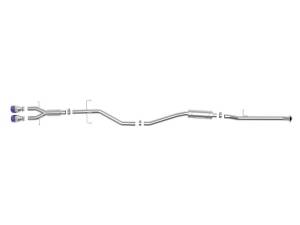 aFe - aFe Takeda 2.5in 304 SS Cat-Back Exhaust System w/ Blue Tips 17-20 Honda Civic Si Sedan I4 1.5L - 49-36619-L - Image 5