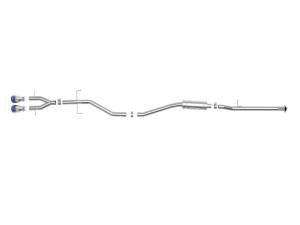 aFe - aFe Takeda 2.5in 304SS Cat-Back Exhaust System 17-20 Honda Civic SI Coupe L4-1.5L (t) - BL Flame Tip - 49-36620-L - Image 5