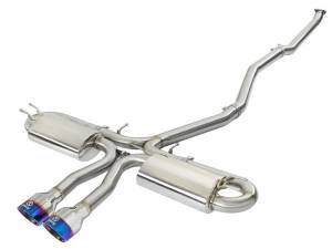 aFe Takeda 3in 304 SS Cat-Back Exhaust System w/ Blue Tips 2017+ Honda Civic Si 4Dr I4 1.5L (t) - 49-36621-L