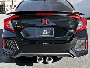 aFe - aFe Takeda 3in 304 SS Cat-Back Exhaust System w/Polished Tips 2017+ Honda Civic Si (4dr) I4 1.5L (t) - 49-36621-P - Image 2