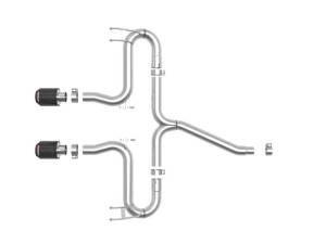 aFe - aFe Takeda 2-1/2in 304 SS Axle-Back Exhaust w/Carbon Tips 17-20 Honda Civic Sport L4-1.5L (t) - 49-36625-C - Image 2