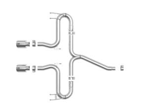 aFe - aFe Takeda 2-1/2in 304 SS Axle-Back Exhaust w/Polished Tips 17-20 Honda Civic Sport L4-1.5L (t) - 49-36625-P - Image 2