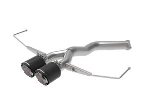 aFe Takeda 3in-2.5in 304 SS Axle-Back Exhaust w/ Carbon Tip 19-20 Hyundai Veloster I4-1.6L(t) - 49-37012-C