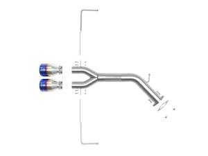 aFe - aFe Takeda 3in-2.5in 304 SS Axle-Back Exhaust w/Blue Flame Tip 19-20 Hyundai Veloster I4-1.6L(t) - 49-37012-L - Image 2