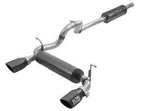 aFe Rebel Series 2.5in 304 SS Cat-Back Exhaust w/ Black Tips 2018+ Jeep Wrangler (JL) V6 3.6L - 49-38066-B