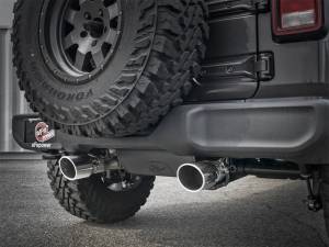 aFe - aFe Rebel Series 2.5in 304 SS Cat-Back Exhaust w/ Polished Tips 2018+ Jeep Wrangler (JL) V6 3.6L - 49-38066-P - Image 3