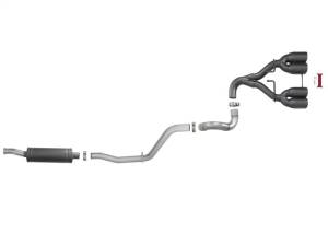 aFe - aFe Rebel Series 2.5in. 304 SS C/B Exhaust System 2018 Jeep Wrangler (JL) V6-3.6L - Black Tip - 49-38071-B - Image 7