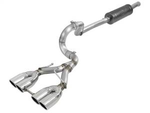 aFe Rebel Series 2.5in. 304 SS C/B Exhaust System 2018 Jeep Wrangler (JL) V6-3.6L - Polished Tip - 49-38071-P