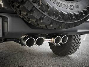 aFe - aFe Rebel Series 2.5in. 304 SS C/B Exhaust System 2018 Jeep Wrangler (JL) V6-3.6L - Polished Tip - 49-38071-P - Image 4