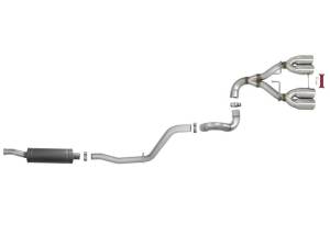 aFe - aFe Rebel Series 2.5in. 304 SS C/B Exhaust System 2018 Jeep Wrangler (JL) V6-3.6L - Polished Tip - 49-38071-P - Image 8