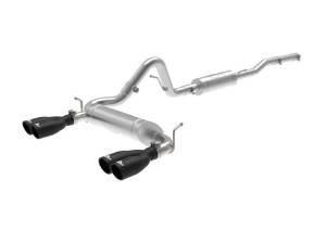 aFe Vulcan Series 2.5in 304SS Cat-Back Exhaust 07-18 Jeep Wrangler (JK) V6-3.6/3.8L w/ Black Tips - 49-38087-B