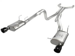 aFe MACHForce XP Cat-Back Exhaust 3in SS w/ Black Tips 11-14 Ford Mustang GT V8 5.0L - 49-43049-B