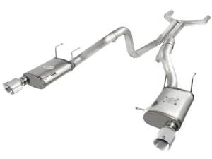 aFe - aFe MACHForce XP Cat-Back Exhaust 3in SS w/ Polished Tips 11-14 Ford Mustang GT V8 5.0L - 49-43049-P - Image 2