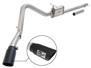 aFe - aFe MACHForce XP Exhaust 3in-3.5in SS Single Side Ext CB w/ Black Tip 99-04 Ford F150 V8 5.4L/6.8L - 49-43076-B - Image 1