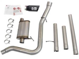 aFe - aFe MACHForce XP Exhaust 3in-3.5in SS Single Side Ext CB w/ Black Tip 99-04 Ford F150 V8 5.4L/6.8L - 49-43076-B - Image 4