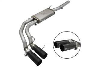 aFe Rebel Exhausts Cat-Back SS Ford F-150 04-08 V8 4.6/5.4L w/ Black Tips - 49-43079-B