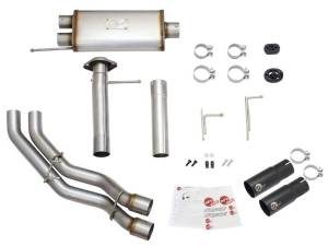 aFe - aFe Rebel Exhausts 3in SS Cat-Back 09-14 Ford F-150 4.6/5.0/5.4L w/ Black Tips - 49-43080-B - Image 4