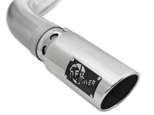 aFe - aFe Large Bore-HD 4in 409 SS DPF-Back Exh 18-19 Ford F-150 V6-3.0L (td) w/ Polished Tip - 49-43106-P - Image 5