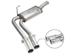 aFe Rebel Series CB Middle-Side Exit SS Exhaust w/ Polished Tips 09-16 GM Silverado/Sierra V6/V8 - 49-44070-P