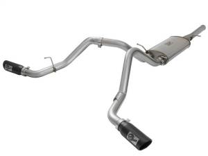 aFe MACH Force-Xp 3in CB SS Dual Exhaust w/Black Tips 09-16 GM Silverado/Sierra 4.3L/4.8L/5.3L - 49-44071-B