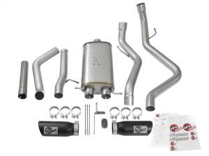 aFe - aFe MACH Force-Xp 3in CB SS Dual Exhaust w/Black Tips 09-16 GM Silverado/Sierra 4.3L/4.8L/5.3L - 49-44071-B - Image 5